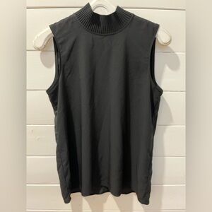 Maison Cinq Cent Ribbed Mock Neck Sleeveless Top – Size S